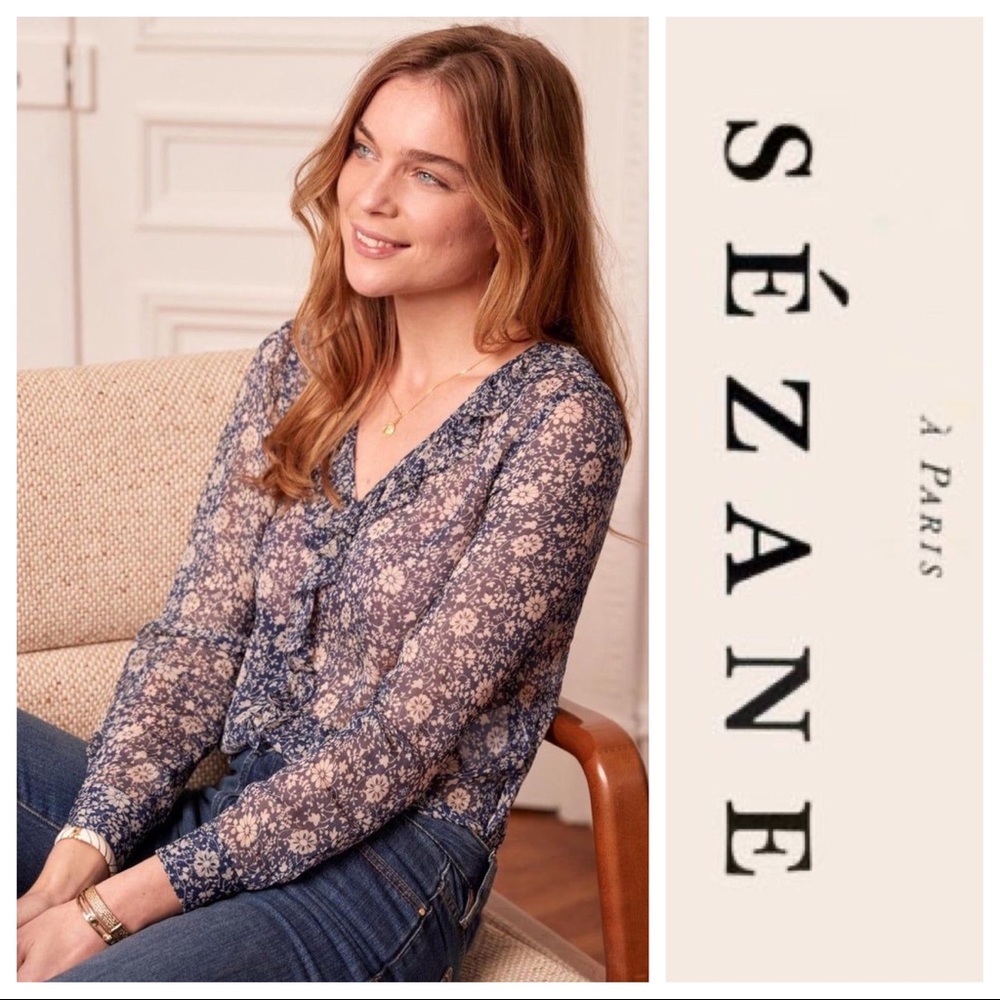 Sezane Flora Capucine Blouse
